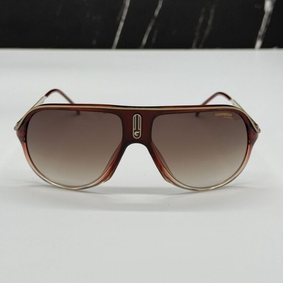 NEW CARRERA SAFARIN65/N 07W5 SUNGLASSES MEN AVIATOR BROWN EYEWEAR - Picture 2 of 9